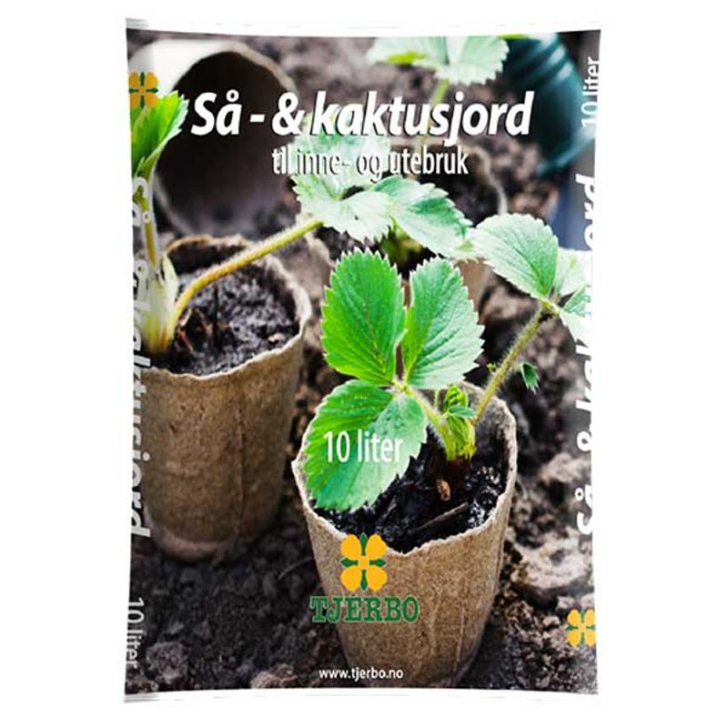 Så- og kaktusjord 10 liter, Tjerbo