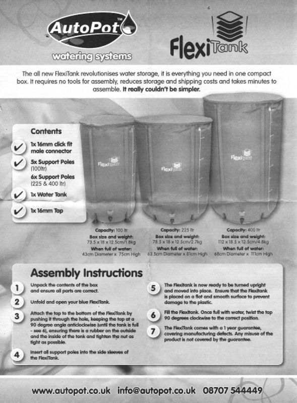 AutoPot Flexitank 100 L