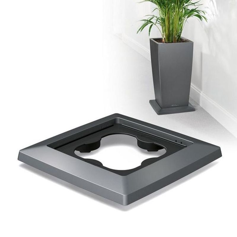 Cubico 30 Coaster Black, potteunderlag på hjul, Lechuza