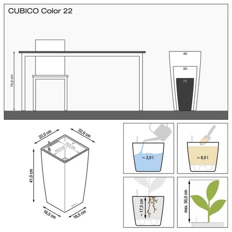 Cubico Color 22, Lechuza Blomsterpotte